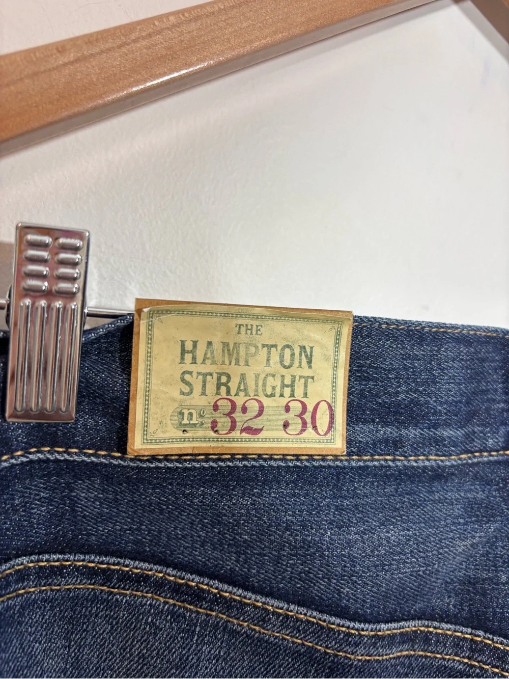 Polo Ralph Lauren The Hampton Straight Jean Denim NWT 32X30 Davis Cotton
